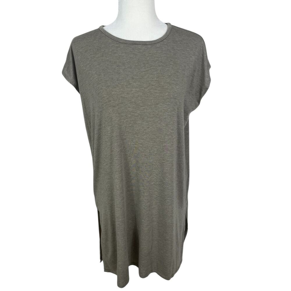 Eileen Fisher Tencel Jersey Knit Tunic Top Size XXS Minimalist Modern Casual